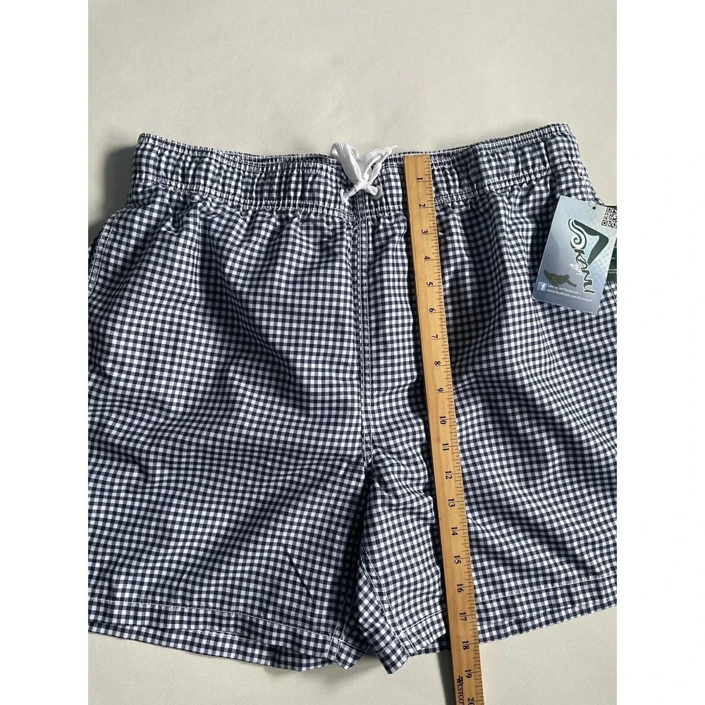 Kanu Surf‎ Men's Monaco Swim Trunks-Navy Blue Spotted Pattern- Size XL